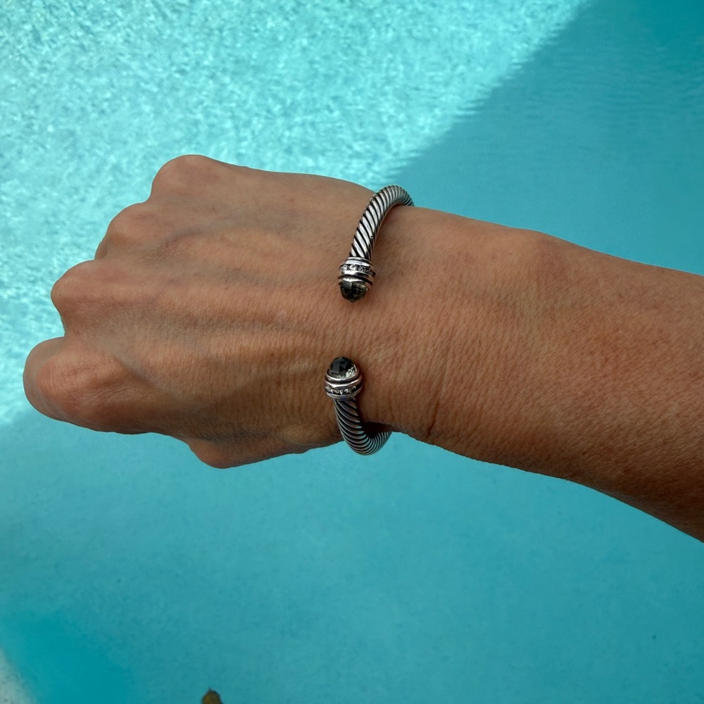 David Yurman Classic Prasiolite and Diamond Cable Bracelet